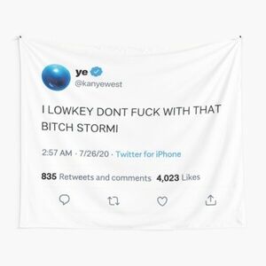 Large Kanye College Stormi Tapestry